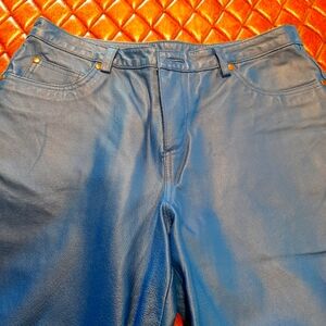 Metrostyle blue leather pants